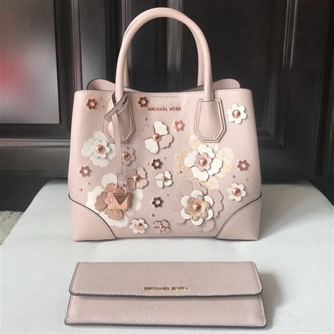 michael kors floral applique bag